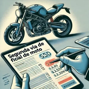 Segunda via de nota fiscal de moto